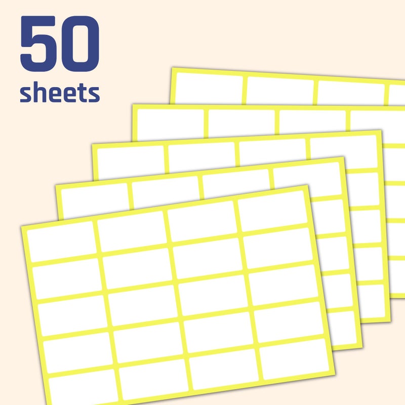 TownStix 1000 Pack, 1.5"" x 0.75"" - Blank White Labels Stickers to Write On, Stick On Adhesive Sticky Labels - Image 3